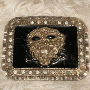 Vintage Y2K Gemstone Rhinestone Ed Hardy Belt Buckle Accessory